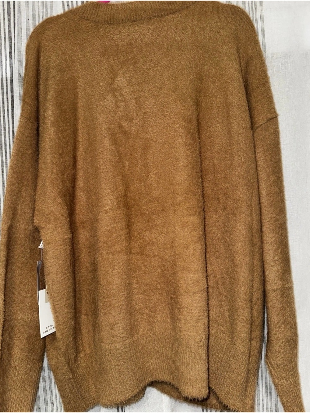 MWT Good American Button Cardigan Sweater - Camel Size 2/3XL - Picture 5 of 7